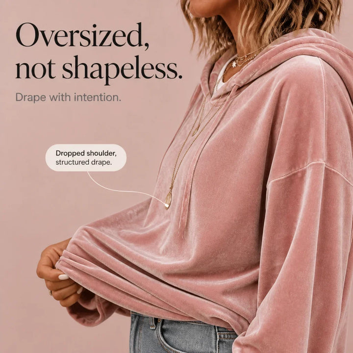 Rita | Women's Drawstring Hoodie with Gathered Cuffs