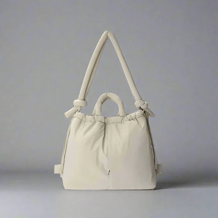 Padded Knot Strap Drawstring Shoulder Tote Bag
