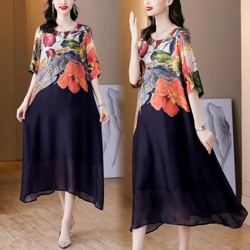 Debby | Elegant Dress with Floral Print