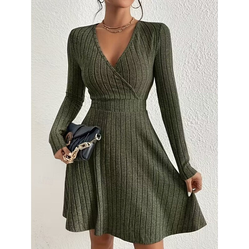 Marisol | Women's Wrap Neck A-Line Dress