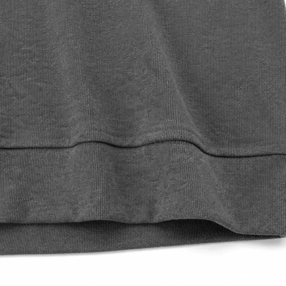 Meredith | Women's Oversized Waffle Knit Henley Hoodie with Button Placket