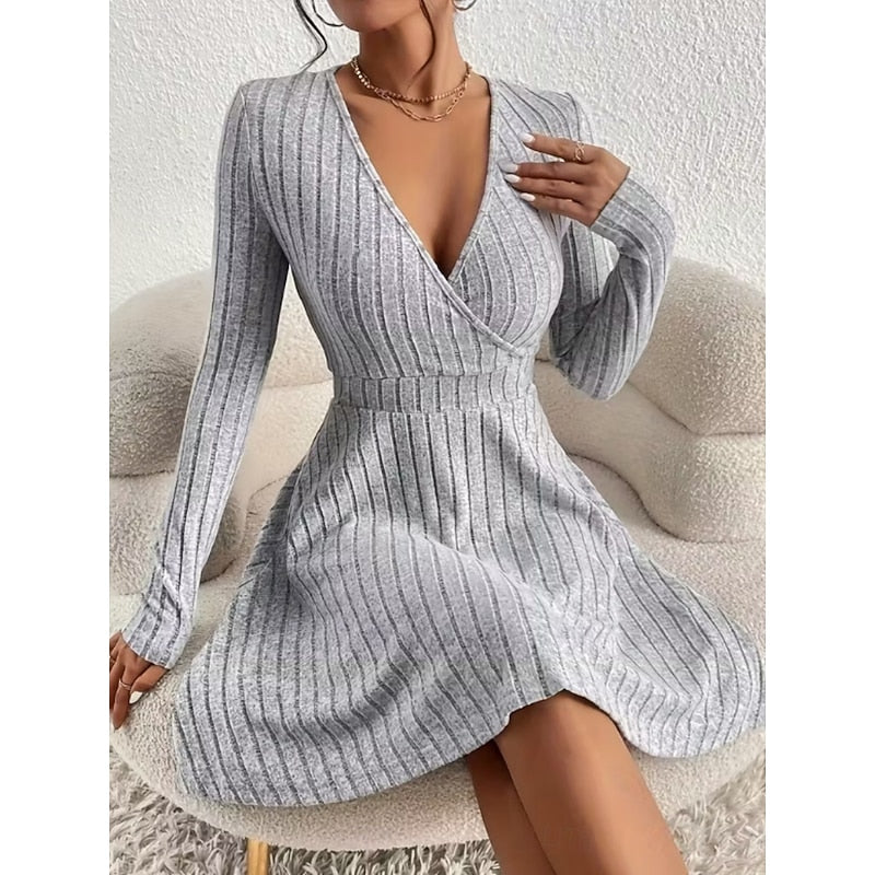 Marisol | Women's Wrap Neck A-Line Dress