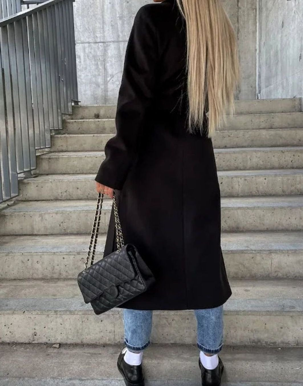 Camille | Women's Long Double-Breasted Lapel Coat