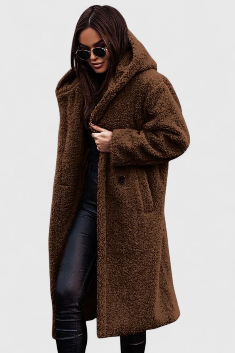 Winnifred | Women's Oversized Longline Teddy Fleece Coat