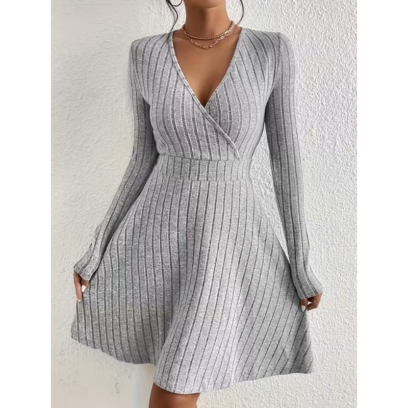 Marisol | Women's Wrap Neck A-Line Dress